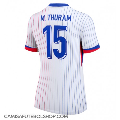 Camisa de time de futebol França Marcus Thuram #15 Replicas 2º Equipamento Feminina Europeu 2024 Manga Curta